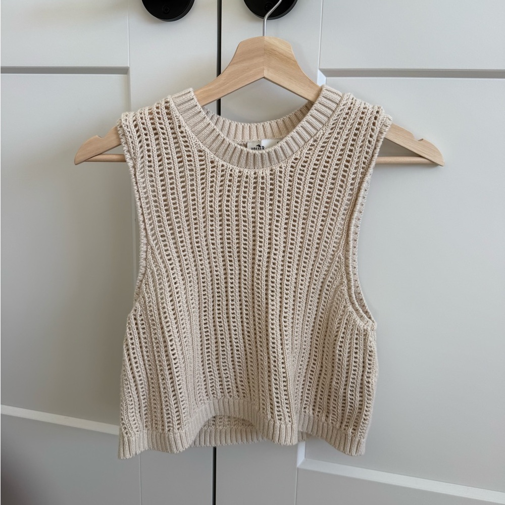 HOLLISTER Sleeveless Knit Top - Cream